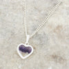 Derbyshire Blue John Small Heart Pendant And Chain