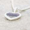Derbyshire Blue John Small Heart Pendant And Chain