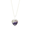 Derbyshire Blue John Sterling Silver Heart Pendant And Chain