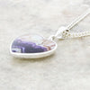 Derbyshire Blue John Sterling Silver Heart Pendant And Chain