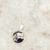 Derbyshire Blue John Small Round Locket And Chain