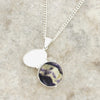 Derbyshire Blue John Small Round Locket And Chain