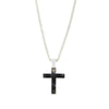 Derbyshire Blue John Sterling Silver Cross Pendant And Chain