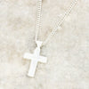 Derbyshire Blue John Sterling Silver Cross Pendant And Chain