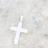 Derbyshire Blue John Sterling Silver Cross Pendant And Chain