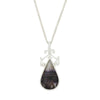 Derbyshire Blue John Reversible Pear Shape Pendant and Chain
