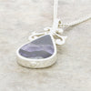 Derbyshire Blue John Reversible Pear Shape Pendant and Chain