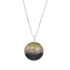 Derbyshire Blue John Reversible Round Pendant and Chain