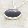 Derbyshire Blue John Reversible Round Pendant and Chain