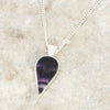 Derbyshire Blue John Teardrop Shape Pendant And Chain