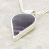Derbyshire Blue John Teardrop Shape Pendant And Chain