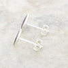 Derbyshire Blue John Sterling Silver Small Oval Stud Earrings