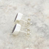 Derbyshire Blue John Sterling Silver Small Oval Stud Earrings