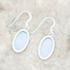 Derbyshire Blue John Sterling Silver Oval Drop Earrings