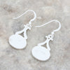 Derbyshire Blue John Sterling Silver Oval Drop Earrings