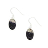 Derbyshire Blue John Sterling Silver Oval Drop Earrings