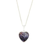 Derbyshire Blue John Heart Pendant and Chain