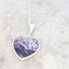 Derbyshire Blue John Heart Pendant and Chain