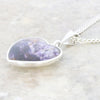 Derbyshire Blue John Heart Pendant and Chain