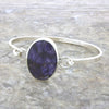 Derbyshire Blue John Sterling Silver Oval Bangle | H&H Jewellers