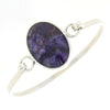 Derbyshire Blue John Sterling Silver Oval Bangle | H&H Jewellers