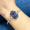 Derbyshire Blue John Sterling Silver Oval Bangle | H&H Jewellers
