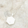Derbyshire Blue John Small Hexagonal Sterling Silver Pendant and Chain