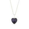 Derbyshire Blue John Sterling Silver Heart Pendant and Chain