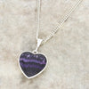 Derbyshire Blue John Sterling Silver Heart Pendant and Chain