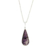 Derbyshire Blue John Reversible Pear Shape Pendant and Chain