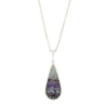 Derbyshire Blue John Reversible Pear Shape Pendant and Chain