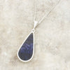 Derbyshire Blue John Reversible Pear Shape Pendant and Chain
