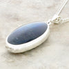Derbyshire Blue John and Labradorite Oval Shape Pendant and Chain