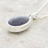 Derbyshire Blue John Reversible Oval Pendant and Chain