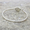 Derbyshire Blue John Sterling Silver Round Bangle DBJ709 | H&H Jewellers