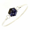 Derbyshire Blue John Sterling Silver Hexagon Bangle DBJ710 | H&H Jewellers