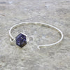 Derbyshire Blue John Sterling Silver Hexagon Bangle DBJ710 | H&H Jewellers