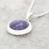 Derbyshire Blue John Small Round Pendant and Chain