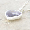 Derbyshire Blue John Heart Pendant and Chain