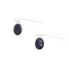 Derbyshire Blue John Sterling Silver Oval Drop Earrings