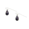 Derbyshire Blue John Sterling Silver Pear Shape Drop Earrings