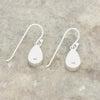 Derbyshire Blue John Sterling Silver Pear Shape Drop Earrings