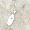 Derbyshire Blue John Sterling Silver Slim Oval Pendant and Chain