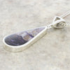 Derbyshire Blue John Slim Pear Shape Pendant and Chain