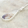 Derbyshire Blue John Slim Pear Shape Pendant and Chain