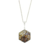 Derbyshire Blue John Hexagonal Shape Pendant and Chain