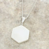 Derbyshire Blue John Hexagonal Shape Pendant and Chain