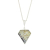 Derbyshire Blue John Diamond Shape Pendant and Chain