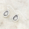Derbyshire Blue John Owl Overlay Oval Drop Earrings