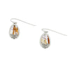 Derbyshire Blue John Butterfly Overlay Oval Drop Earrings